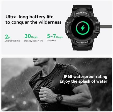 Military Smart Watch for Men (Answer/Make Call), iOS & Android - Image 4