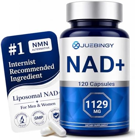 NAD+ Supplement 120 Capsules – Liposomal NAD+ with Resveratrol for Cellular Energy, Healthy Aging & Daily Vitality Support – Vegan, Non-GMO, Gluten-Free for Women & Men by Unknown
