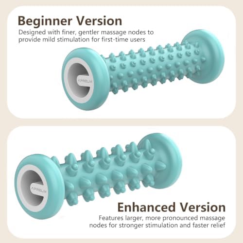 APRELM Foot Massager for Plantar Fasciitis Relief, Professional 2-Pack (Beginner & Enhanced) Foot Roller (Green) - Image 2