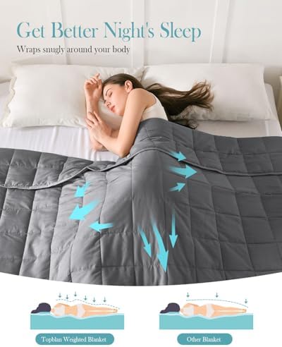 Topblan Cooling Weighted Blanket for Adults, 20 lbs 60 x 80 Queen Size Bed - Image 3