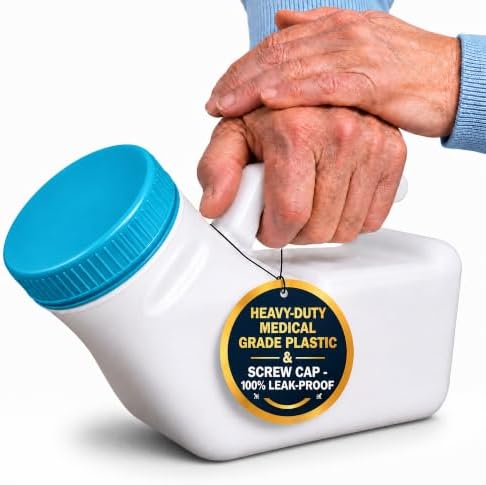 MedVance 1000mL Premium Urinals for Men Spill Proof Glow in Dark Lid 1 Pack by Medvance