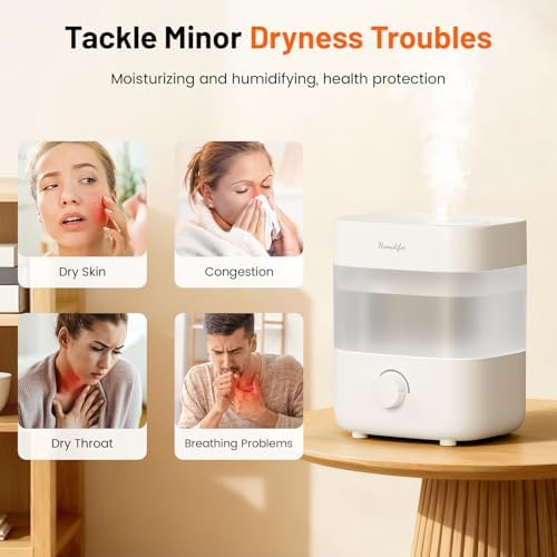 Humidifiers for Bedroom, 2L Top Fill Cool Mist Humidifier, 20dB Quiet ﻿ - Image 7