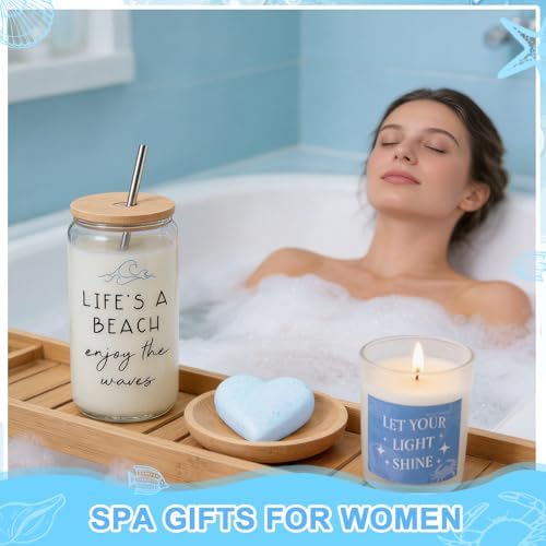 Blue Birthday Gifts for Women Teen Girls, Ocean Beach Themed Spa Gifts - Image 3