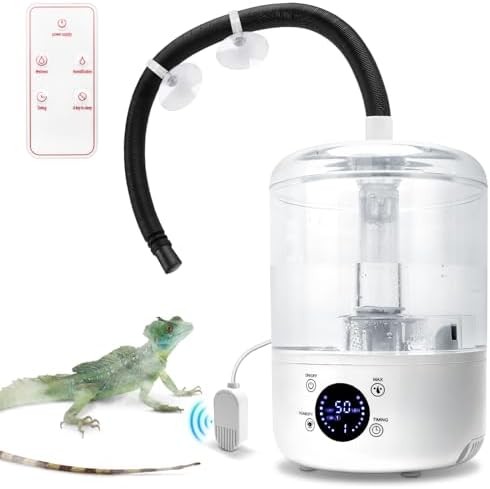 4L Reptile Fogger, Humidity Sensor, Timing System, 3 Mist Levels by YINDUZ