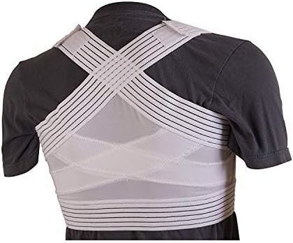 DMI Posture Corrector, Unisex, White, Criss-Cross Foam Bands, Extra Large, 46" to 48" Chest Size by DMI