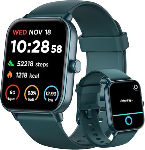 Smart Watch for Women Android iPhone, Alexa Built-in, 1.8" Smartwatch with Heart Rate/SpO2/Sleep Monitor, IP68 Waterproof Activity Fitness Tracker with Bluetooth Call, 100+ Sport Mode, DarkGreen by GydomUSOfficial