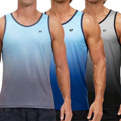 EZRUN Men's Quick Dry Workout Tank Top UPF 50+ Sweat-Wicking Gym Shirt by EZRUNSPORT