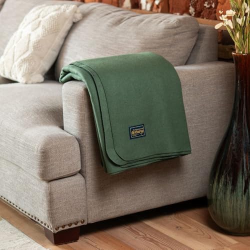 Arcturus Bighorn 100% Virgin Wool Blanket | Heirloom-Quality Wool Bedding for Home & Cabin | Warm, Thick & Durable (Queen Size, Sage) - Image 7