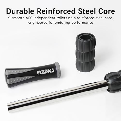 Muscle Roller Massage Roller Stick- Deep Tissue Fascia Blaster for Myofascial Pain Relief, Lymphatic Drainage & Body Sculpting, Handheld Physical Therapy & Recovery Tool (Gray Black-) - Image 4