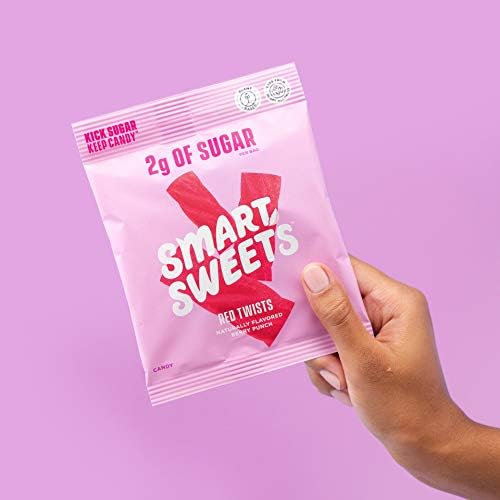 SMART Sweets RED Twists 4 Pack Healthier Version of TWIZLERS 92% Less Sugar 12 Grams of Fiber Plant Based Vegan Keto Friendly ONLY 110 Calories and 2 g Sugar - Image 6