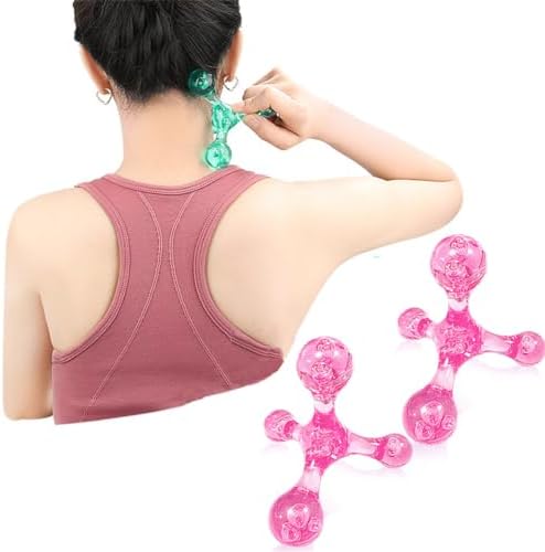 Trigger Point Massage Tools, 2 PCS 4 Point Manual Massager (Pink) by Jocaluyia