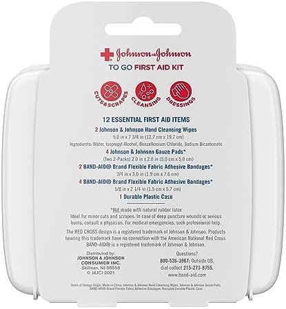 Johnson & Johnson Red Cross First Aid-to-Go Mini First Aid Kit, 12 Count (Pack of 48) total count 576 - Image 2