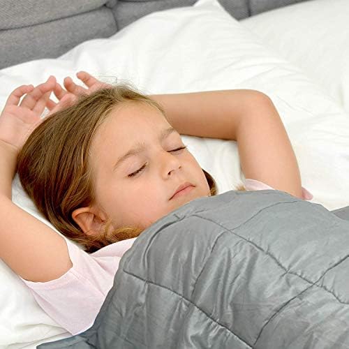 Waowoo Weighted Blanket (4lbs 36"x48") for Restful Sleep, Premium Material with Glass Beads (Dark Gery) - Image 2