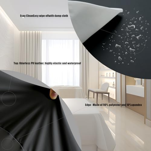PU Leather Lash Bed Cover - Waterproof & Wipeable Massage Table Topper, Odorless & High Elasticity Vegan Leather (6FT) - Image 3