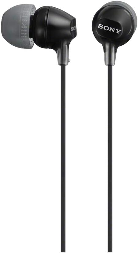 Sony MDREX15LP in-Ear Earbud Headphones, Black, Model Number: MDREX15LP/B (Pack of 2) - Image 2
