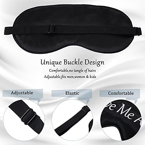 4 Pack Funny Eye Mask for Sleeping Blackout, Black, Gray, Pink, Purple - Image 4