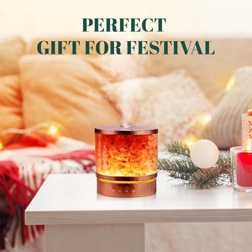 Essential Oil Diffuser Himalayan Salt Lamp Combo 400ml Ultrasonic Cool Mist with 7 Color Changing LED Perfect for Large Rooms Aromatherapy Diffuser Ideal Gift for Moms, Women, and Birthdays - Image 6