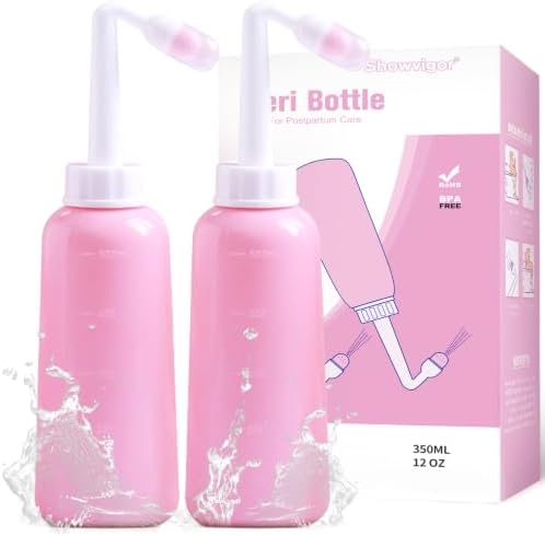 Showvigor 2 Pack Premium Peri Bottle for Postpartum Care | Upside Down Peri Bottle, Portable Bidet for Perineal Recovery and Cleansing After Birth,2pcs by Showvigorismorethanjustabranditsalifestyle