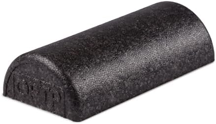 OPTP AXIS Firm Density Foam Roller – Half-Round, Black, 12" X 3" by OPTP
