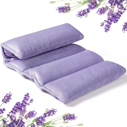 Small Microwave Heating Pad for Neck and Shoulder, Microwavable Versatile Cold/Heated Muscle Ache, Soothing Fatigue Wrap for Back Pain and More, Moist Heat Pad Warm Compress (Purple, 7" × 12") by HIhealer