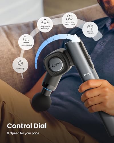 RENPHO Foldable 2-in-1 Massage Gun with Extendable Handle, 0-90° Angle - Image 3