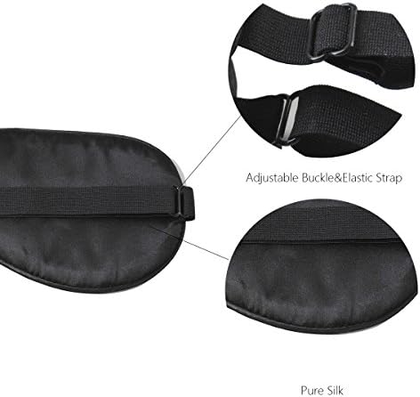 100% Natural Silk Sleep Eye Mask Kids, Cute Night Sleeping Mask with Adjustable Elastic Strap for Girls Boys Child (Blue Small) - Image 6