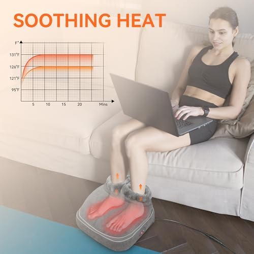 Snailax Shiatsu Foot Massager with Heat Shiatsu Neck and Shoulder Massager - Image 3