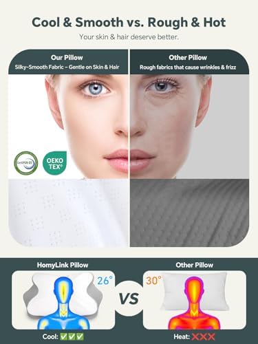 Cervical Neck Pillow for Sleeping, Ergonomic Side Sleeper Pillows for Adults, Cooling Neck Support Pillow for Neck and Shoulder Pain Relief (1 Pack) - Image 6
