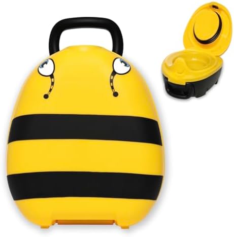My Carry Potty - Bumble Bee Travel Potty, Award-Winning Portable Toddler Toilet Seat for Kids to Take Everywhere by MyCarryPottyUSA