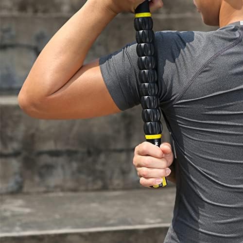 Idson Muscle Roller Stick for Athletes- Body Massage Sticks Tools-Muscle Roller Massager for Relief Muscle Soreness,Cramping and Tightness,Help Legs and Back Recovery,Black Yellow - Image 5