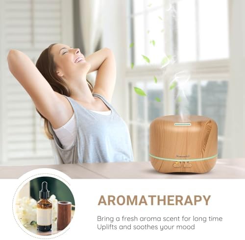 Homeweeks Essential Oil Diffuser for Room Aromatherapy Scent Diffuser - Image 3