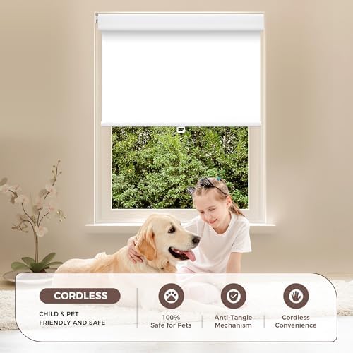 Allesin zen No Drill No Tools Blackout Roller Shades for Windows, (White 30 x 72), Renter-Friendly, UV Protection, no-Drill Pull-Down Blinds for Home, Bedroom, Office, Living Room - Image 6