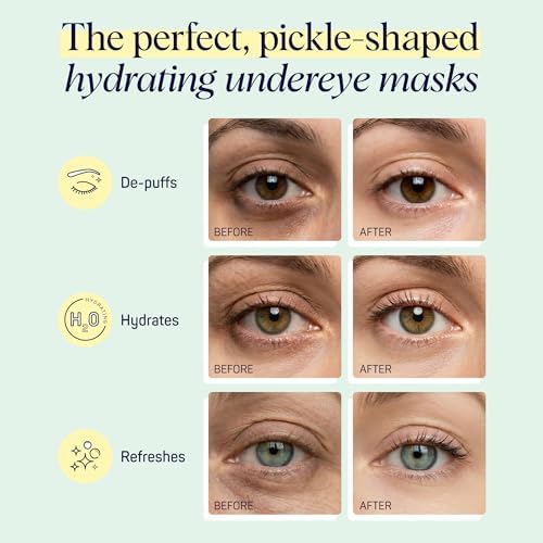 SpaLife In a Pickle Hydrogel Under Eye Patches for Dark Circles | Pickle Gifts for Women | Hydrating Undereye Masks for Bags and Puffiness | Pack of 8 Pairs (8 Undereye Treatments) - Image 5