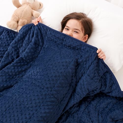 Kivik 5lbs Weighted Blanket, Cooling Soft Minky Dot Heavy Blankets, 36"x48" by Kivik