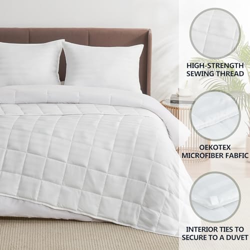 Weighted Blanket Kids (36"x48" 5lbs),Ultra Soft and Cozy Cooling Weighted Blanket Kids,Heavy Blanket with Machine Washable Soft Blanket, White - Image 3