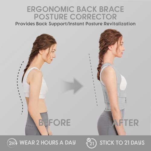 Posture Corrector for Women/Men Adjustable Full Back Brace Support - Image 2