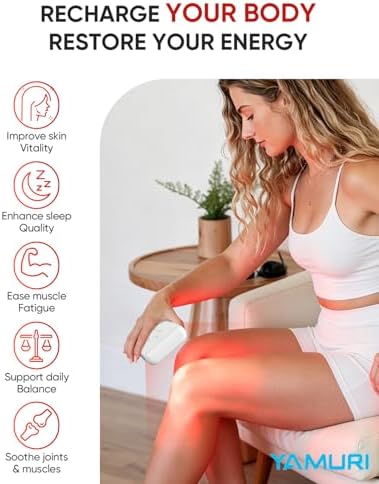 Portable Red Light Therapy for Face & Neck, Mini Type-C Rechargeable Light Device Panel, 15 Dual Wavelength 660nm 850nm LEDs, Built-in Timer, Protective Eyewear & Travel Storage Case Included - Image 3