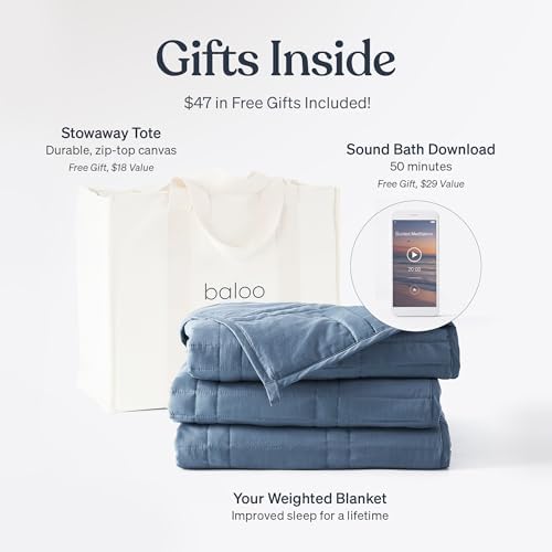 Baloo Weighted Blanket for Adults 15 lb Full/Queen (Dusk, 60"x80") - Image 4
