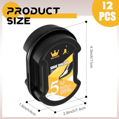 Loopeer 12Pcs Shoe Shine Sponge, Instant Leather Care - Image 2