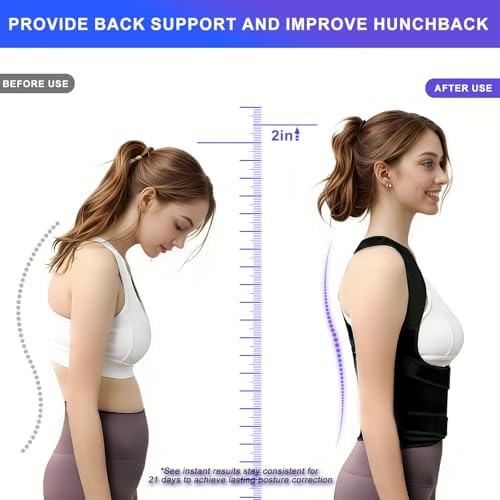 Posture Corrector for Women & Men,2-in-1 Back Brace with Shoulder Support - Image 3