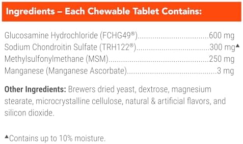 Nutramax Cosequin for Dogs Joint Health Supplement, Contains Glucosamine for Dogs, Plus Chondroitin and MSM, Supports Healthy Joints, for All Breeds and Sizes, Chewable Tablets, 132 Count (Pack of 2) - Image 6