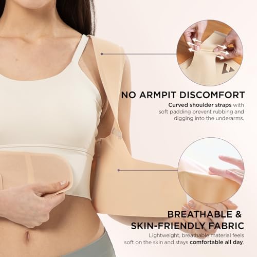 Vicorrect Adjustable Posture Corrector for Women: Invisible Under Clothes - Comfortable Back Support Bra for Upper Back Neck Shoulder Pain Relief - Ideal for Sitting Exercise Daily Wear (Beige Medium) - Image 3