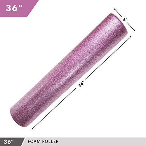 Day 1 Fitness High Density Muscle Foam Rollers - Sports Massage Rollers for Stretching, Physical Therapy, Deep Tissue, Myofascial Release - Ideal for Exercise and Pain Relief – Solid Purple, 36” - Image 3