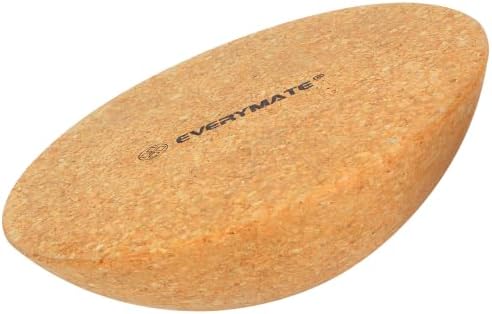 EVERYMATE Cork Balance Board Kit, Foot & Ankle Strengthener with Massage Roller/Ball,Balance Board Half & Half-Moon Ball, for Enhance Mobility & Prevent Falls Improve Foot Function for Home/Office/Gym by EVERYMATE