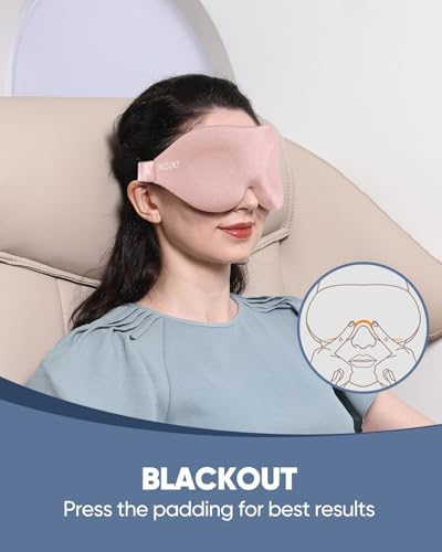 MZOO Luxury Sleep Mask for Women Men Patented Light Blocking Design - Image 4