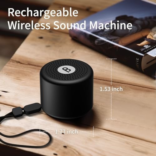 Mini Portable Sound White Noise Machine Baby Patter for Sleep with 30 Soothing Sounds for Baby Kids Adults 32 Volume Levels Sleep Soother Auto-Off Timer for Travel Home Office Privacy - Image 4