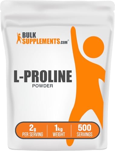 BulkSupplements.com L-Proline Powder - Proline Supplements, Amino Acid Powder - Unflavored & Gluten Free, 2g per Serving, 1kg (2.2 lbs) (Pack of 1) by BULKSUPPLEMENTSCOM