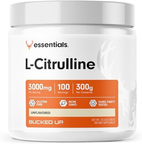 Bucked Up L-Citrulline 3000mg Powder, Essentials (100 Servings) by BuckedUp%C2%AE