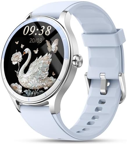 Smart Watch for Women, Ladies & Men, 1.27'' Fitness Watch [41mm case] with Call Receive/Dial, Heart Rate/Stress/Sleep Monitor, AI Voice, IP68 Waterproof Smartwatch with Calculator, Calendar, Games by WelcometoZOSKVEE
