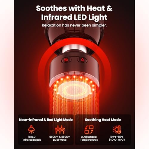 BOB AND BRAD T2 Ultra Deep Tissue Massage Gun, Heat & Red LED, Percussion - Image 3